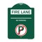Signmission Fire Lane-No Parking W/ No Parking, Green & White Aluminum Sign, 18" x 24", GW-1824-24010 A-DES-GW-1824-24010 - alternate 1